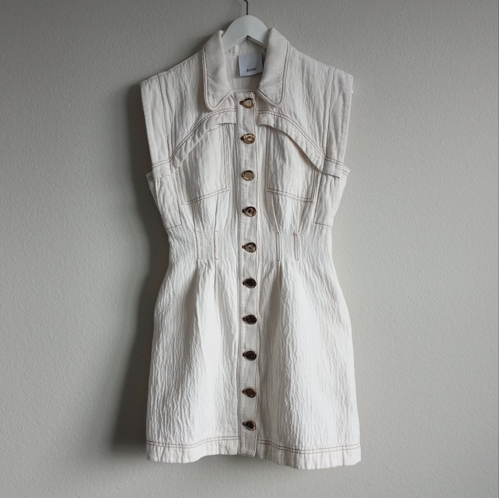 Acler Westcroft Dress In Ivory 4US - Picture 5 of 16